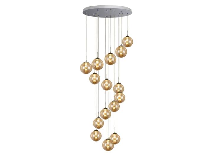 Zephyr - suspension en verre, coloris jaune, l 41 cm, g9