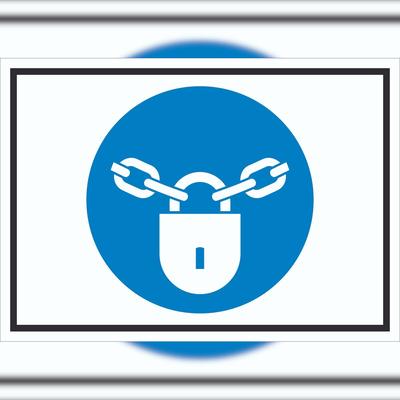 HB-Druck Verschlossen halten Symbol Schild A1 (594x841mm)
