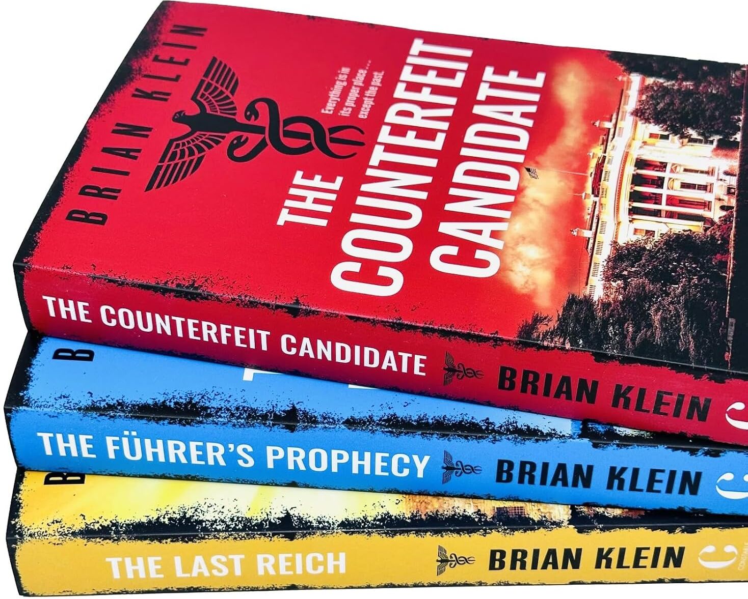 Simon & Schuster The Last Reich Trilogy by Brian Klein - The Counterfeit Candidate, The Fuhrer's Prophecy, The Last Reich - 3 Book Paperback Set - Historical Thriller