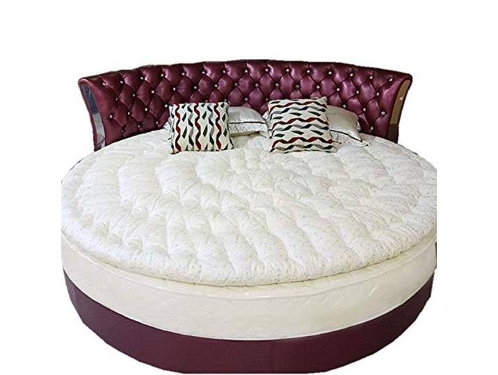 GWW Runde Baumwolle Futon Matratze Topper,verdicken Faltrunde Sleeping Pads Atmungsaktive Hautfreundliche Bettrolle Für Hotel-b 220cm(87inch)