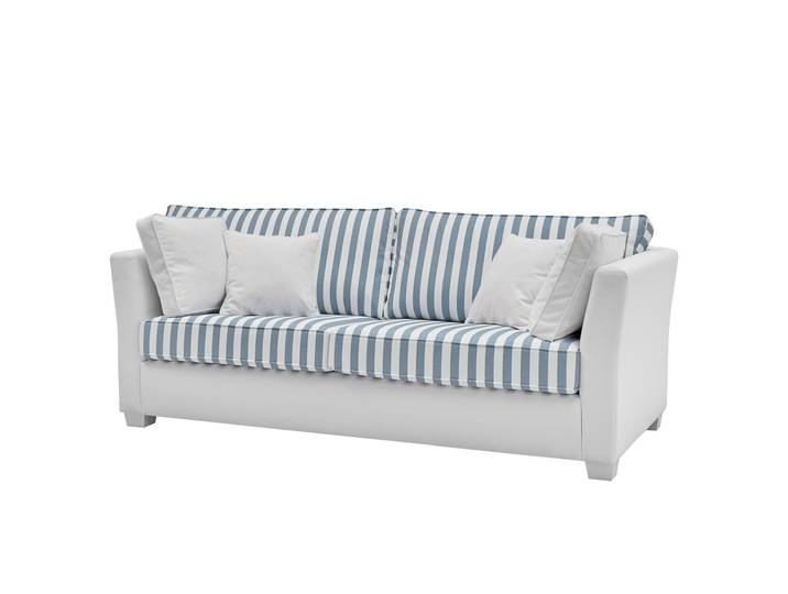 2,5-Sitzer Sofa Multicolor Microfaser 200 x 88 x 96cm Landhaus