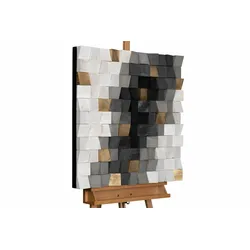 HOLZBILD Grau 75/75 cm