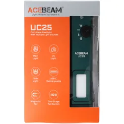 AceBeam UC25 mit 3.100 Lm Kalt.- Warmweißem / UV Licht und grünem Laser / Grün
