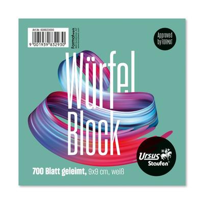 Ursus® Style 608823000 Würfelblock - geleimt, weiß, ca. 700 Blatt