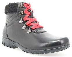 Women's Propet Dasher Leather Ankle Bootie by Propet in Black (Size 8 M)