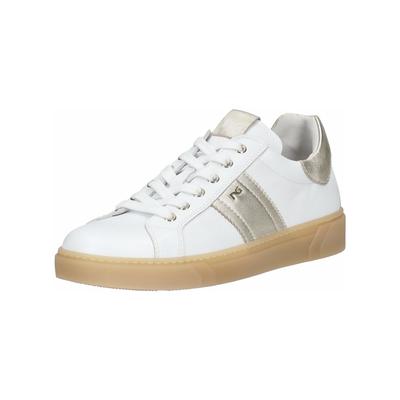 Sneaker NERO GIARDINI "Nero Giardini Sneaker Leder/Synthetik", Damen, Gr. 37, Leder, weiß, Leder, Synthetik, Schuhe Sneaker