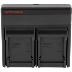 Berenstargh Dual PD Hyper Ladegerät f. Panasonic BLB13 USB-C in/out Powerbankfunktion (Kamera Akku Ladegerät), Kamera Stromversorgung, Schwarz