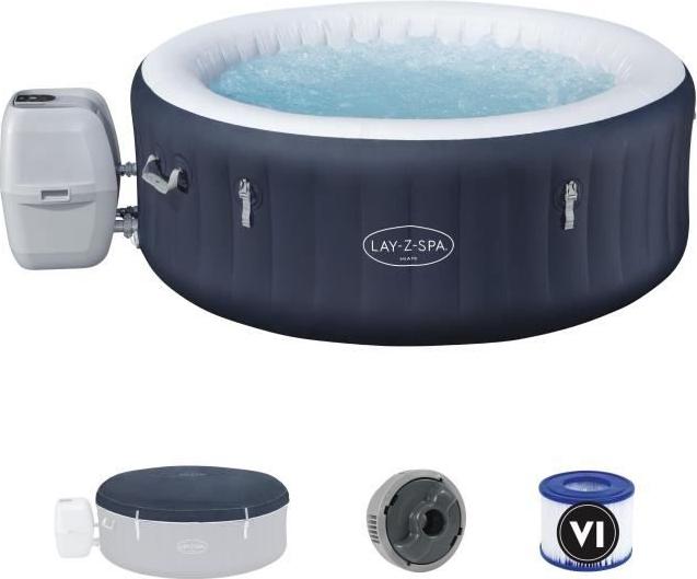 Aufblasbarer Whirlpool BESTWAY Lay-Z-Spa Miami, 180 x 66 cm, 2-4 Personen, 120 Airjets, Mit Abdeckung & ChemConnect Diffusor