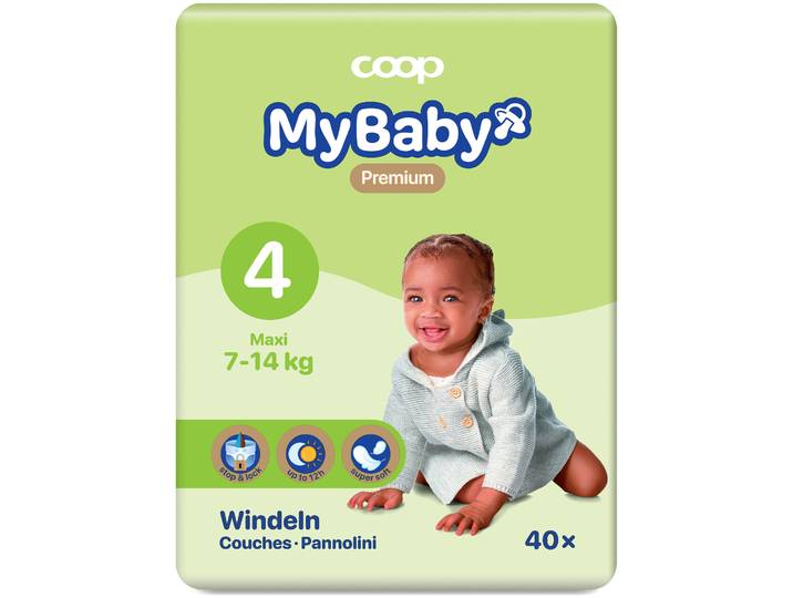 MyBaby My Baby Windeln Maxi Grösse 4 7-14 kg 40 Stück