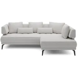 Ecksofa Giotto Stoff Silber