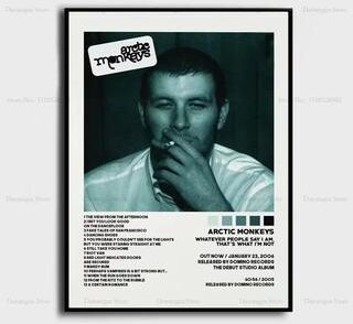 Inspired Finds Arctic Monkeys Album Cover Canvas Poster Wall Art For Room Decor arctic Monkeys Typography Art Poster 15.75x19.69in (no Frame)