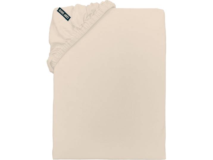 Spannbettlaken CAMP DAVID CAMP DAVID , beige, L:200cm, Baumwoll-Jersey, Obermaterial: 100% Baumwolle, Bettlaken, Spannbettlaken, gewebtes Label