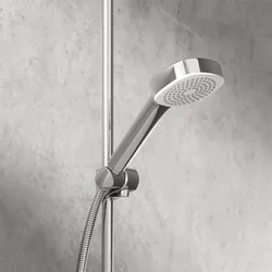 Hansa HANSABASICJET Style Handbrause 44630500 1-strahlig, Ø 96 mm, 9 l/min, Anti-Kalk-Technik, chrom