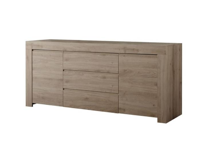 Buffet en mélaminé chêne foncé