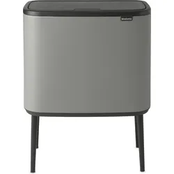 Bo Touch Bin Mülleimer 11 l + 23 l mineral concrete grey