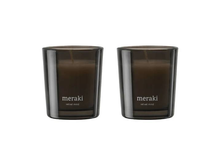 Meraki Bougie parfumée Meraki 12 heures lot de 2 Velvet mind