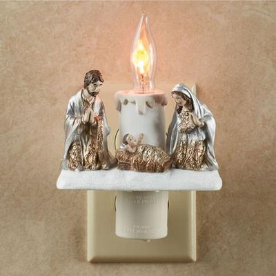 Roman Inc Holy Family Nightlight Multi Metallic , Multi Metallic