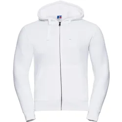 Russell Mens Authentic Zipped Hood Herren Kapuzen Sweatjacke, white, XS
