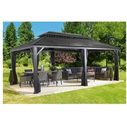 SOJAG Pavillon »Messina 1220« grau, 598x307.1x363 cm
