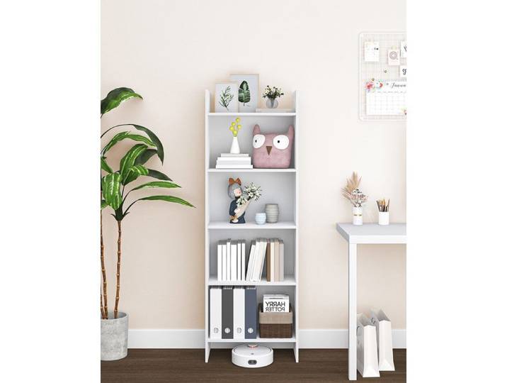 Bibliothèque 24x50x140cm étagère avec 5 compartiments ouverte étagère sur pied étagère de bureau ouverte adaptée au salon au bureau