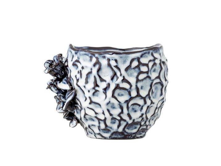 Blumentopf „Florin“ – Blaues Steingut - Blau - Luxusbetten24