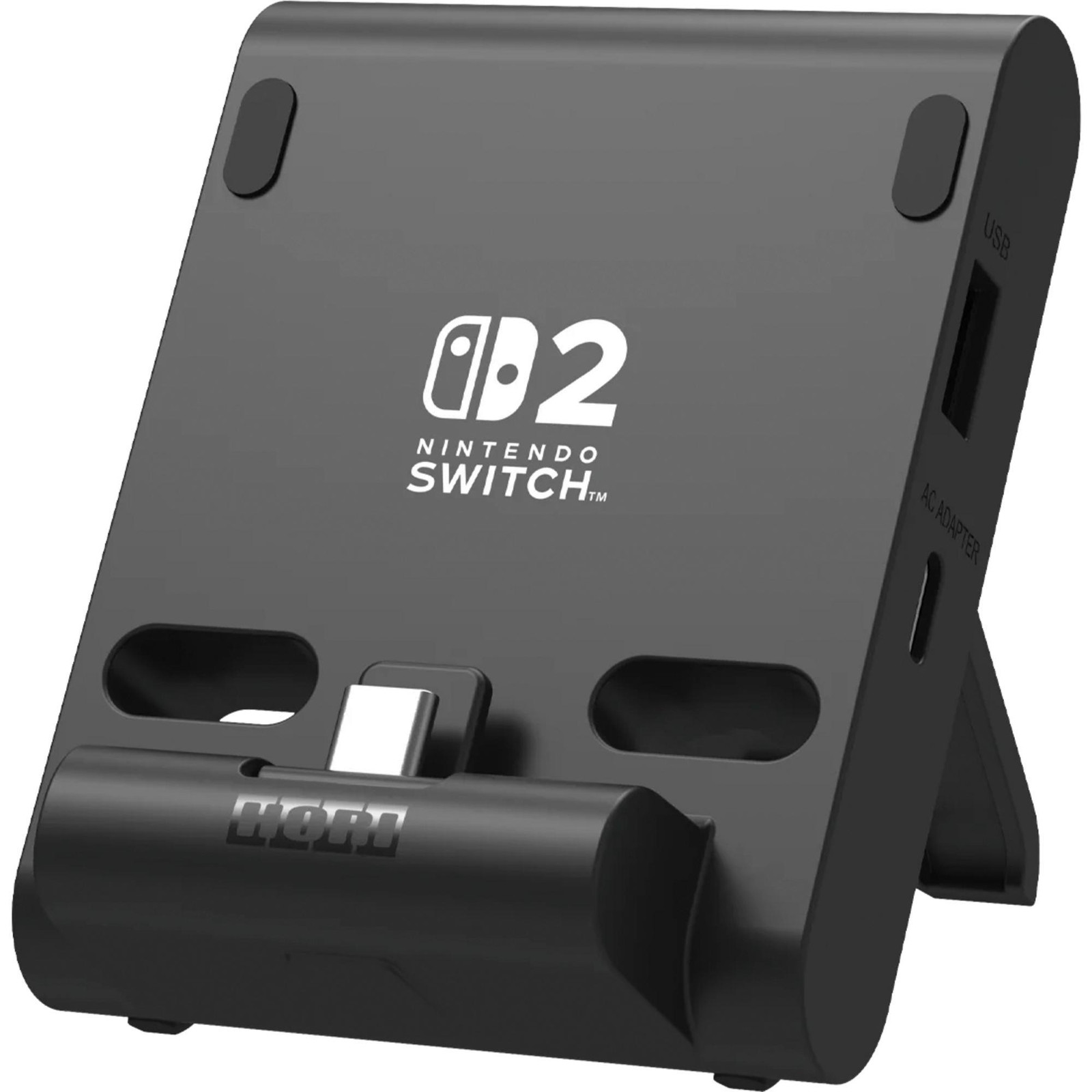 HORI PlayStand Foldable Stand voor Nintendo Switch 2 met USB-aansluiting - Zwart