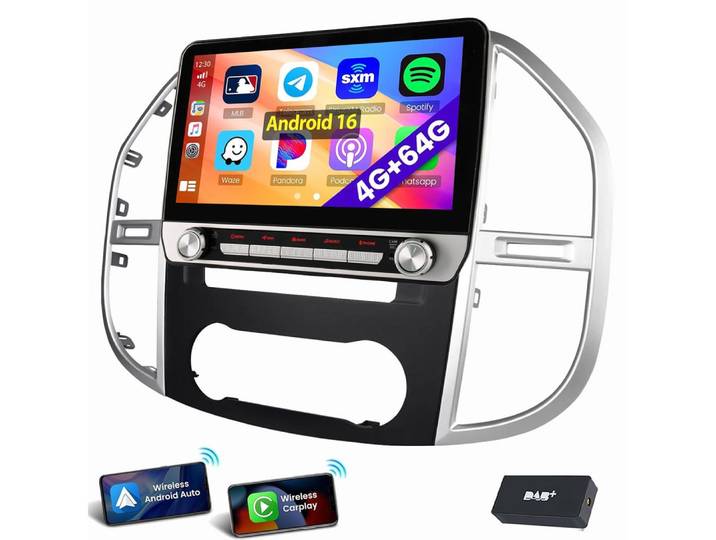 ESSGOO Für Mercedes Benz Vito 3 W447 2014-2020 GPS Carplay Autoradio (RDS, Digitalradio (DAB), FM)