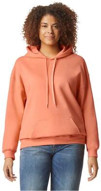Gildan SF500 Softstyle Midweight Hooded Sweatshirt in Tangerine size 2XL   Fleece