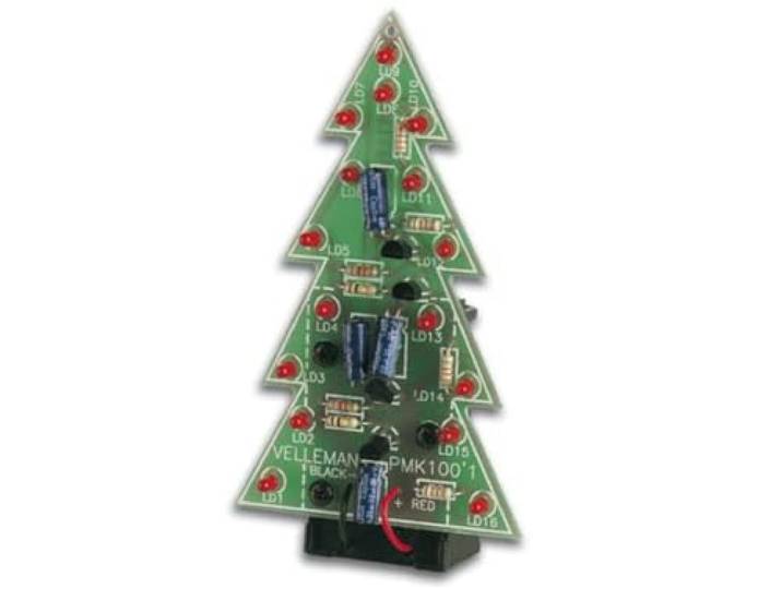 Whadda Soldeerkit, DIY, LED kerstboom, gezellige kerstsfeer, 16 knipperende lichtjes
