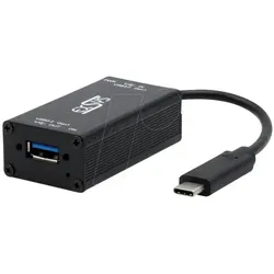 Exsys USB 3.2 Gen 1 Managing Adapter (USB-A, USB-C, 1 Port), Dockingstation + USB Hub, Schwarz