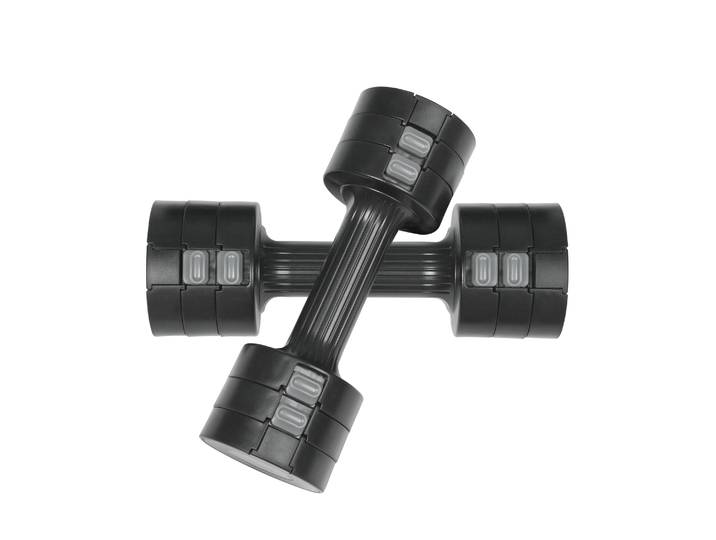 Kurzhantel verstellbar 2 x 1 - 2.5 kg schwarz