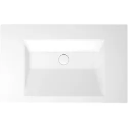 BetteAqua Einbauwaschtisch, ohne Hahnloch, ohne Überlauf, 800x495x80mm, A071-000PW, Farbe: Weiß mit Glasur Plus