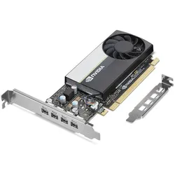 Lenovo NVIDIA T400E 4GB mini-DP*4 GDDR6 Graphics Card (4 GB, GDDR6), Grafikkarte, Schwarz