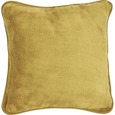 Dekokissen DONE. "Softie", gold (goldfarben, unifarben), B:45cm L:45cm, Polyester, Dekokissen_Sitzkissen_Kissenhüllen, Extra weiche und anschmiegsame Kissenhülle ohne Füllung, 1 Stück