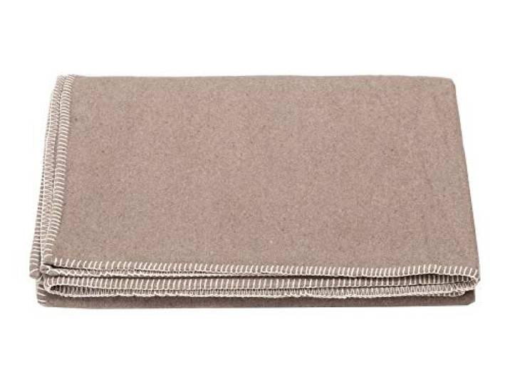 Decke aus Baumwolle 140 x 200 cm Kuscheldecke mit Zierstich weich, schlamm