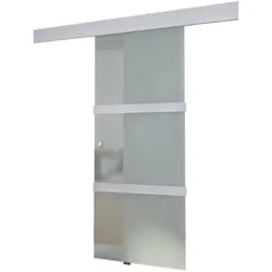 vidaXL Schiebetür Glas und Aluminium 178 cm Silbern