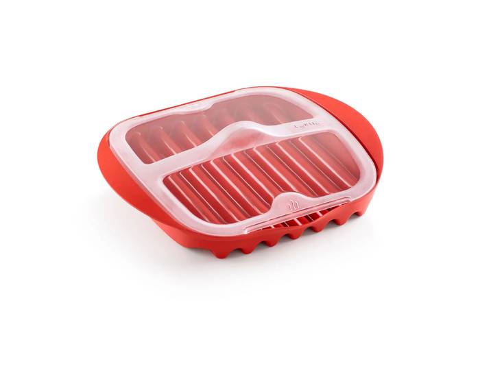 Lékué Moule à bacon pour micro-ondes Lékué Rouge