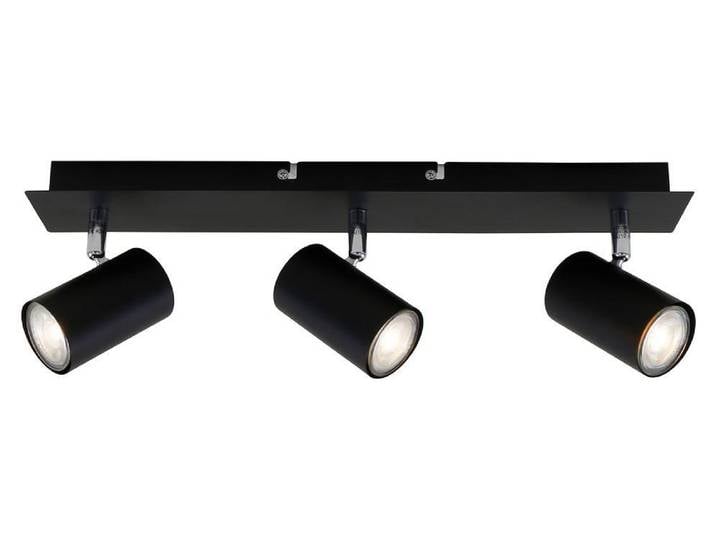 Plafonnier Spot BRILONER LEUCHTEN RUN\, 40 W\, IP20\, noir\, métal\, incl.\, 3x GU10\, 45 x 8 x 12\,3 cm