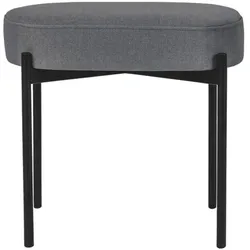 meet Ovale Bank »Gaia S« mit Stoffbezug grau, 49x45.5x38 cm