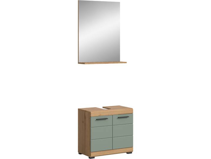 welltime Siena, 2 teilig, bestehend aus: Waschbeckenunterschrank, Spiegel Set, TOPSELLER, 2 Stk. tlg.