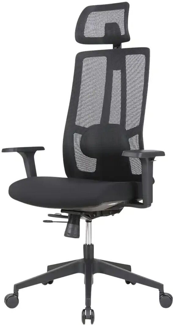 Höffner Büro-Drehstuhl  Zaber ¦ schwarz ¦ Maße (cm): B: 70 H: 120 T: 64.0
