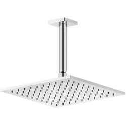 Gessi Rilievo, Antikalk-Kopfbrause 250x250 mm, mit Gelenk und Deckenrohr 1/2 Anschluss, personalisierte Länge, 59159030, Farbe: Kupfer PVD