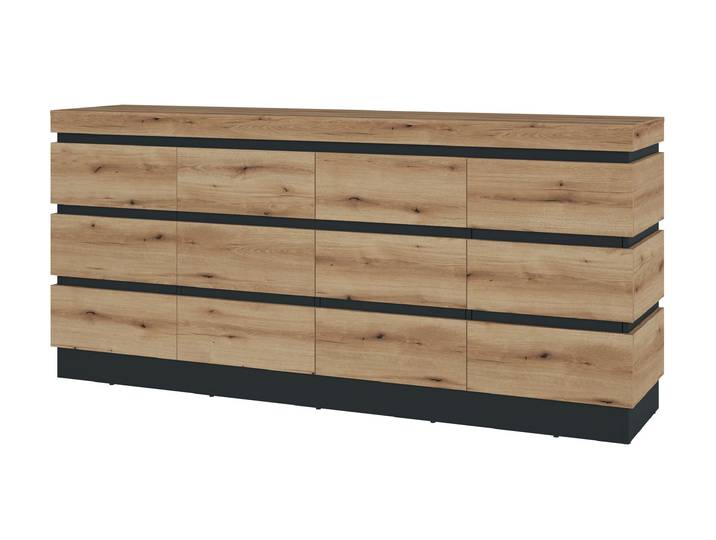 Sideboard Coast Evoke Eiche - grau 201 cm - CORTE