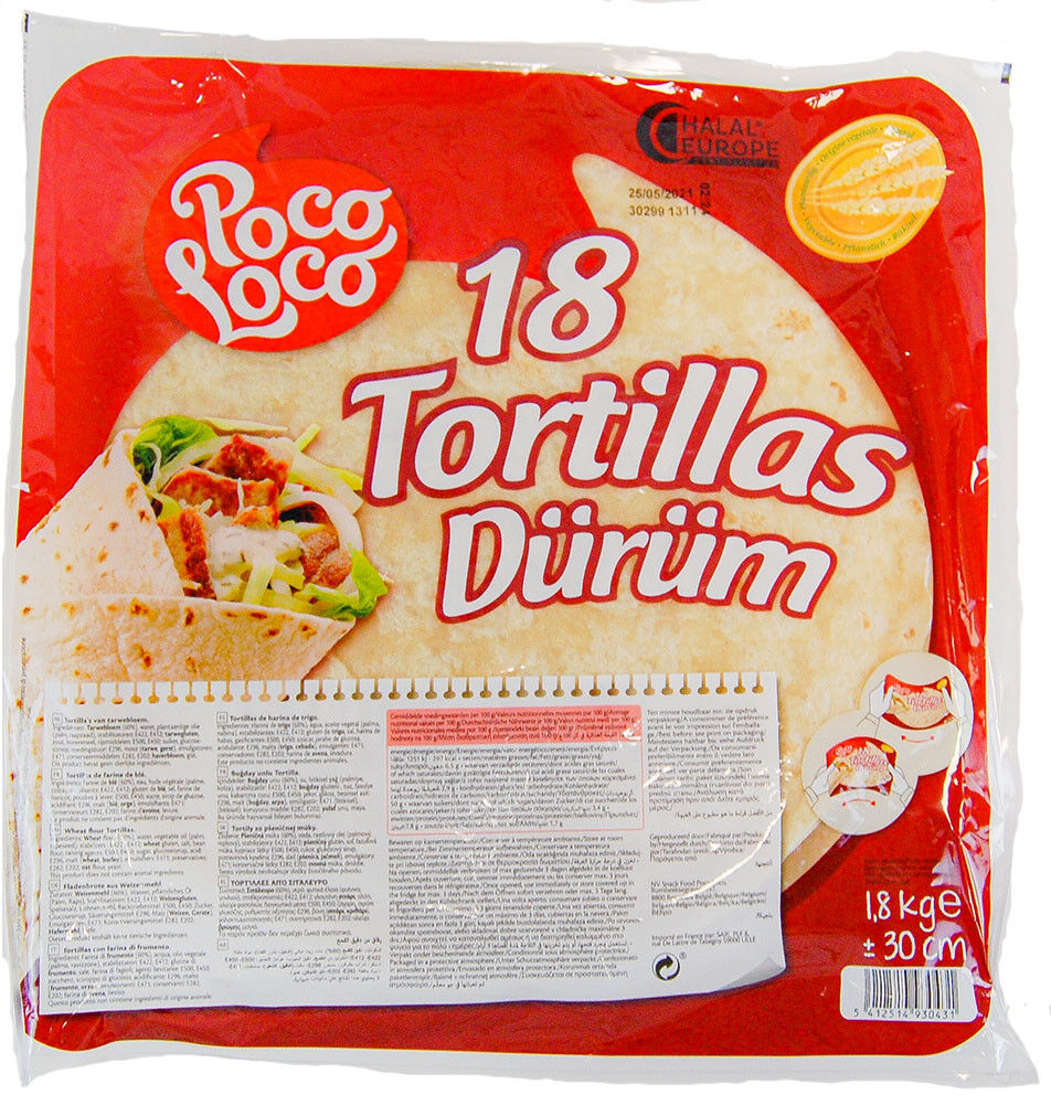 12" Poco Loco Flour Tortillas