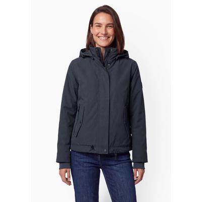 Softshelljacke CECIL, Damen, Gr. XL (44), grau (schwarz navy blau), Jacken Softshelljacke, mit Kapuze