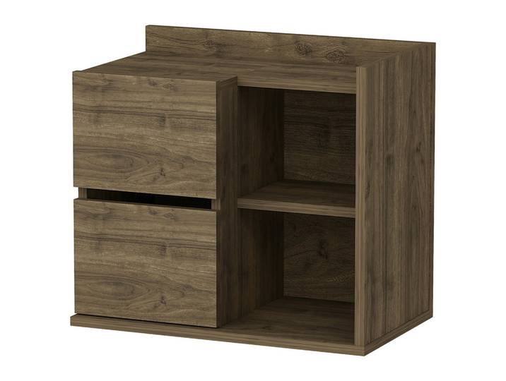 Nachttisch Juno ca. 60x53,2x35cm Walnussfarben