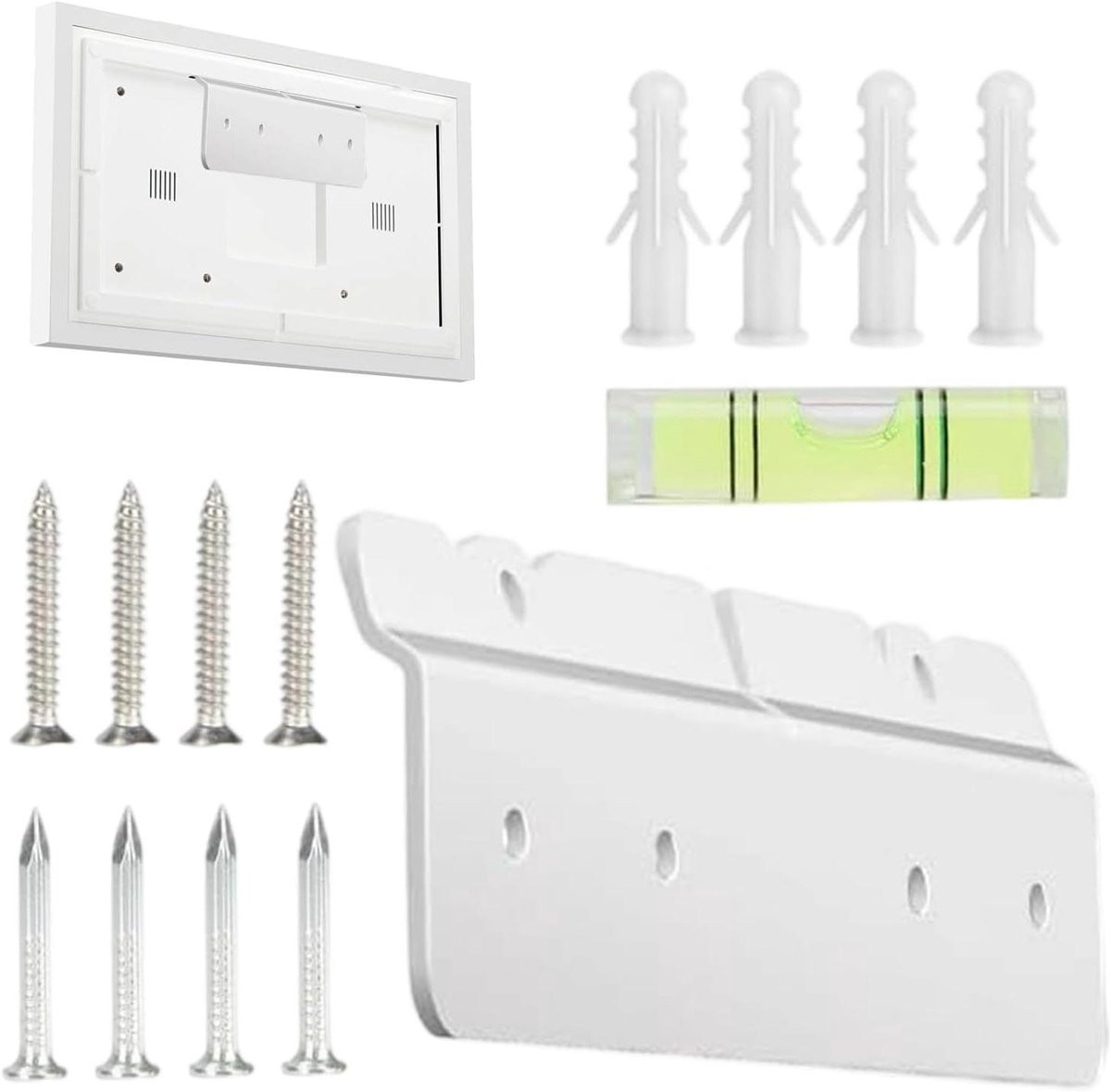 Wandbevestiging voor digitale agenda en kalenderhouder - Keuken organizer - Mat zwart - 38 cm