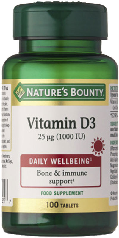 Nature's Bounty Vitamina D3 1000 Ui 100 compresse