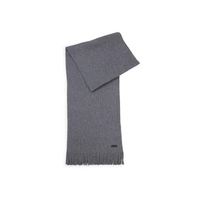 Schal BOSS "Schal Albas", Herren, grau (mittelgrau), Obermaterial: 100% Schurwolle WV., Modetücher Schal