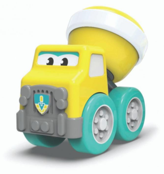 BB Junior Drive' n Rock Speelgoedauto - Cementmixer met draaiende trommel en geluid